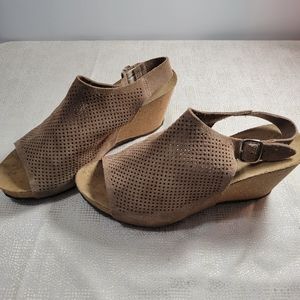 Marina Luna Dark Taupe Slingback Sandal, Size 10